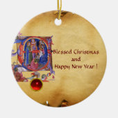 VASTSTELLING VAN HET MAGI CHRISTMAS NATIVITY PARCH KERAMISCH ORNAMENT (Voorkant)