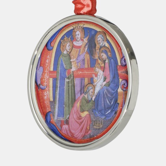 VASTSTELLING VAN HET MAGI CHRISTMAS NATIVITY PARCH METALEN ORNAMENT (Links)