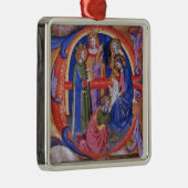 VASTSTELLING VAN HET MAGI CHRISTMAS NATIVITY PARCH METALEN ORNAMENT (Rechts)