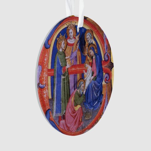 VASTSTELLING VAN HET MAGI CHRISTMAS NATIVITY PARCH ORNAMENT (voorkant)