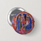 VASTSTELLING VAN HET MAGI CHRISTMAS NATIVITY PARCH RONDE BUTTON 5,7 CM (Voorkant /achterkant)