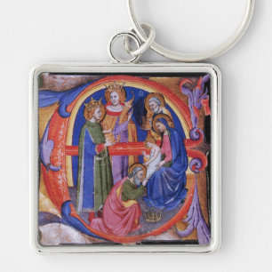 VASTSTELLING VAN HET MAGI CHRISTMAS NATIVITY PARCH SLEUTELHANGER