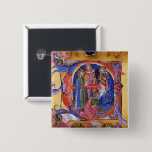 VASTSTELLING VAN HET MAGI CHRISTMAS NATIVITY PARCH VIERKANTE BUTTON 5,1 CM (Voorkant /achterkant)