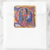 VASTSTELLING VAN HET MAGI CHRISTMAS NATIVITY PARCH VIERKANTE STICKER (Tas)