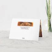 VASTSTELLING VAN HET MAGI Floral Parchment, Red Ru Feestdagen Kaart (Achterkant)