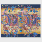 VASTSTELLING VAN HET PARCHMENT MAGI FLORAL CHRISTM CADEAUPAPIER (Vlak)