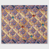 VASTSTELLING VAN HET PARCHMENT MAGI FLORAL CHRISTM CADEAUPAPIER (Vlak)