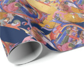 VASTSTELLING VAN HET PARCHMENT MAGI FLORAL CHRISTM CADEAUPAPIER (Rol Hoek)