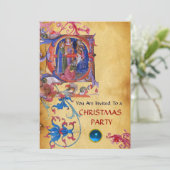 VASTSTELLING VAN HET PARCHMENT MAGI FLORAL CHRISTM KAART (Staand voorkant)