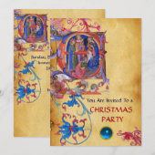 VASTSTELLING VAN HET PARCHMENT MAGI FLORAL CHRISTM KAART (Voorkant / Achterkant)