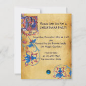 VASTSTELLING VAN HET PARCHMENT MAGI FLORAL CHRISTM KAART (Achterkant)