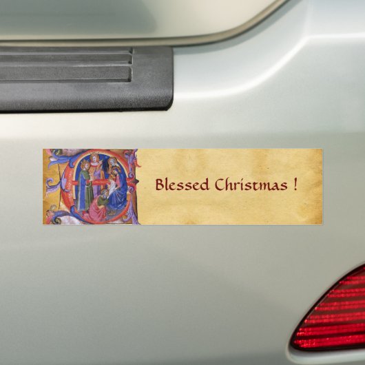 VASTSTELLING VAN HET PARCHMENT MAGI NATIVITEIT CHR BUMPERSTICKER (Op auto)