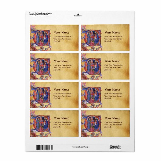 VASTSTELLING VAN HET PARCHMENT MAGI NATIVITEIT CHR ETIKET (Full Sheet)