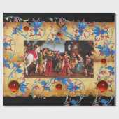 VASTSTELLING VAN MAGI CHRISTMAS FLORAL PARCHMENT,  CADEAUPAPIER (Vlak)