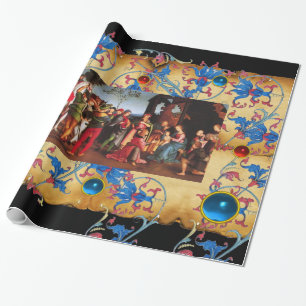 VASTSTELLING VAN MAGI CHRISTMAS FLORAL PARCHMENT, CADEAUPAPIER