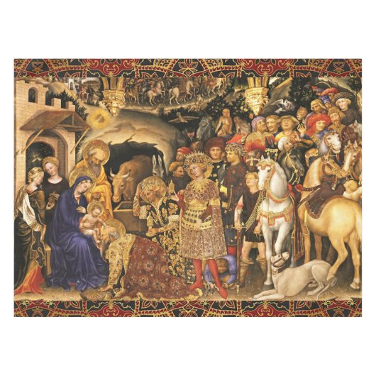 VASTSTELLING VAN MAGI Gentile Da Fabriano, Nativit Tafelkleed (Voorkant (Horizontaal))