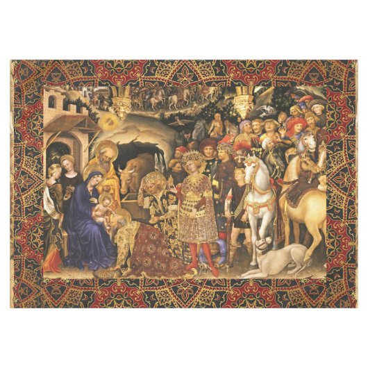 VASTSTELLING VAN MAGI Gentile Da Fabriano, Nativit Tafelkleed (Voorkant (Horizontaal))