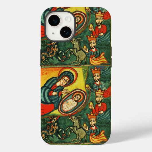 VASTSTELLING VAN MAGI ,PRIMITIVE NATIVITY Kerstmis Case-Mate iPhone Case (Achterkant)