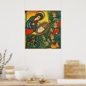 VASTSTELLING VAN MAGI ,PRIMITIVE NATIVITY Kerstmis Poster (Keuken)