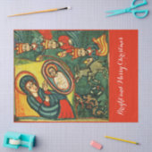 VASTSTELLING VAN MAGI ,PRIMITIVE NATIVITY Kerstmis Tissuepapier (Craft)