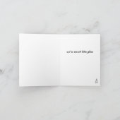 Vastzitten als lijm feestdagen kaart (Binnen)