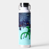 Vastzitten in de sneeuw waterfles (Voorkant)