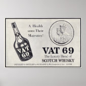 Vat 69 scotch wiskey poster (Voorkant)
