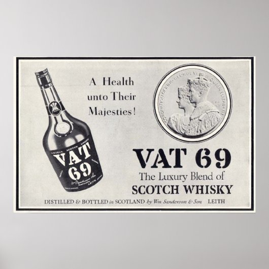 Vat 69 scotch wiskey poster (Voorkant)