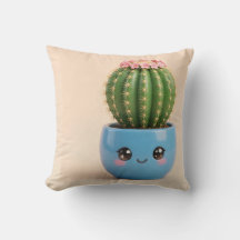 Vat Cactus Kawaii Kamerplant Worpkussen