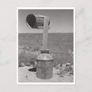  vat en emmer landelijke Idaho mailbox Briefkaart