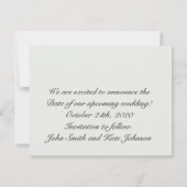 Vat en laarzen Bewaar de datum Save The Date (Achterkant)