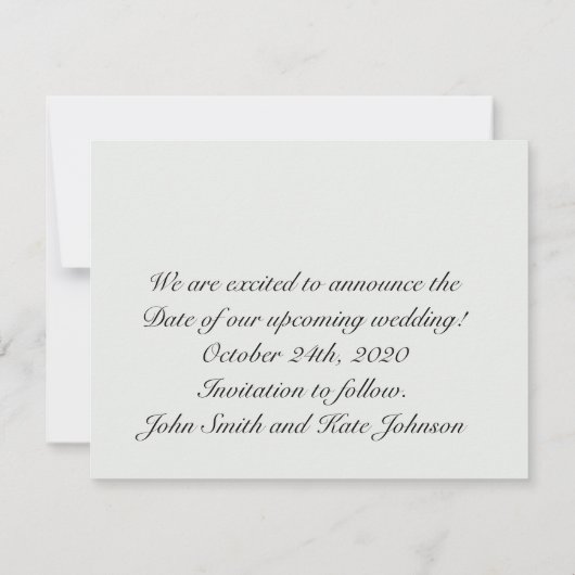 Vat en laarzen Bewaar de datum Save The Date (Achterkant)