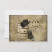 Vat en Laarzen RSVP-Kaart RSVP Kaartje (Voorkant)