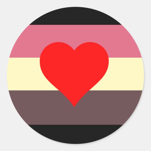 Vat Pride Flag Ronde Sticker (Voorkant)