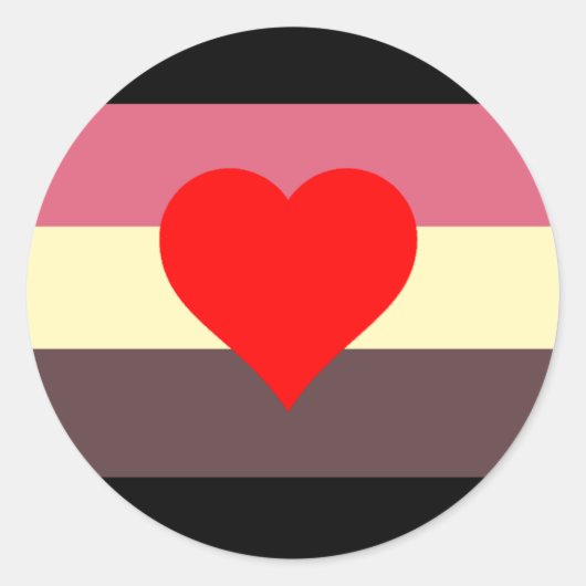 Vat Pride Flag Ronde Sticker (Voorkant)