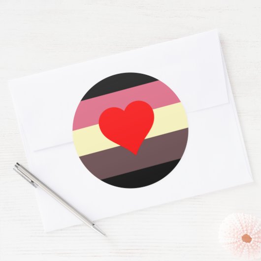 Vat Pride Flag Ronde Sticker (Envelop)