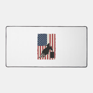 Vat Racing Amerikaanse Vlag Vintage Vector Ontwerp Bureaumat