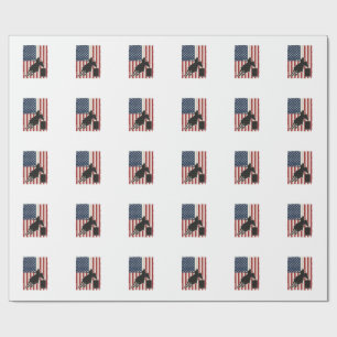 Vat Racing Amerikaanse Vlag Vintage Vector Ontwerp Cadeaupapier