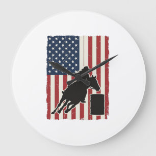 Vat Racing Amerikaanse Vlag Vintage Vector Ontwerp Grote Klok