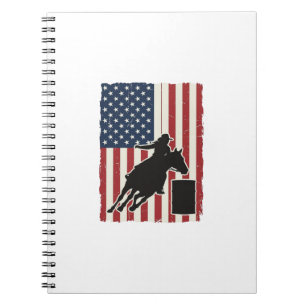 Vat Racing Amerikaanse Vlag Vintage Vector Ontwerp Notitieboek