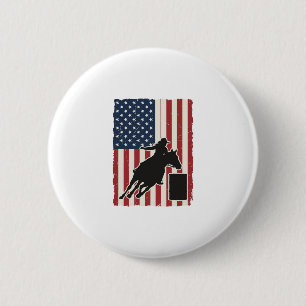 Vat Racing Amerikaanse Vlag Vintage Vector Ontwerp Ronde Button 5,7 Cm