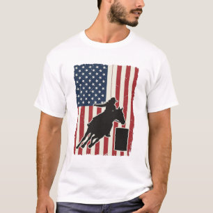 Vat Racing Amerikaanse Vlag Vintage Vector Ontwerp T-shirt