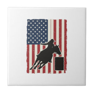 Vat Racing Amerikaanse Vlag Vintage Vector Ontwerp Tegeltje