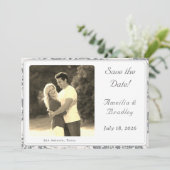 Vat sparen de DatumKaart Save The Date (Staand voorkant)