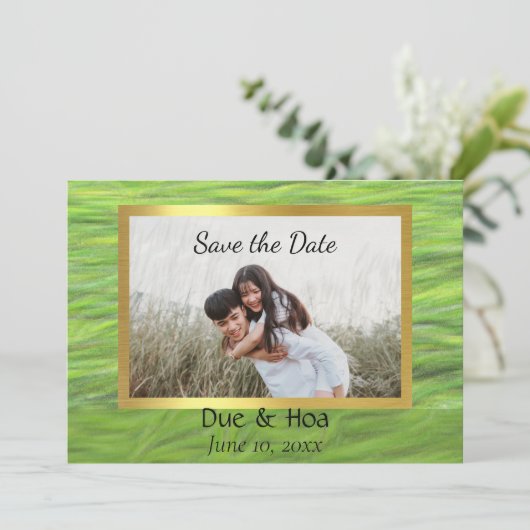 Vat sparen de DatumKaart Save The Date (Staand voorkant)