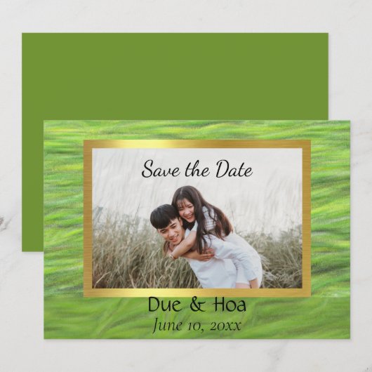 Vat sparen de DatumKaart Save The Date (Voorkant / Achterkant)