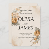 Vat sparen de DatumKaart Save The Date (Voorkant / Achterkant)