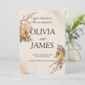 Vat sparen de DatumKaart Save The Date (Staand voorkant)