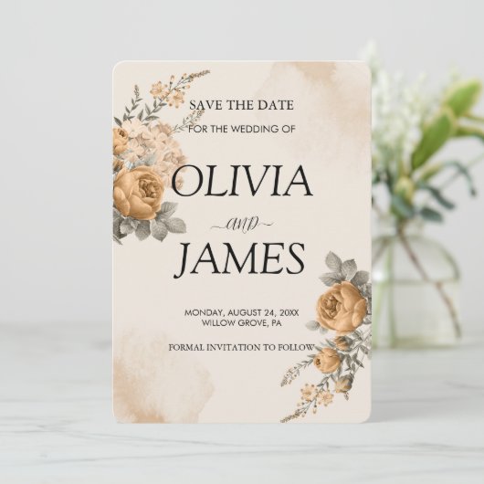 Vat sparen de DatumKaart Save The Date (Staand voorkant)