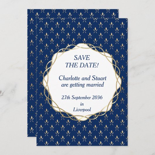 Vat sparen de DatumKaart Save The Date (Voorkant / Achterkant)